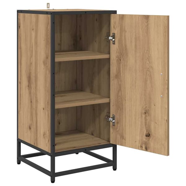vidaXL Sideboard Artisan Egetræ 35,5 x 35 x 76 cm