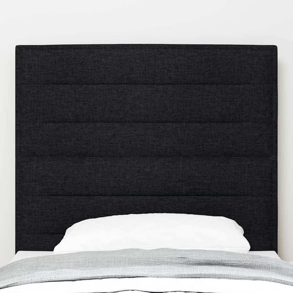 vidaXL LED-gavl Linjer Design Sort 90 cm Stof