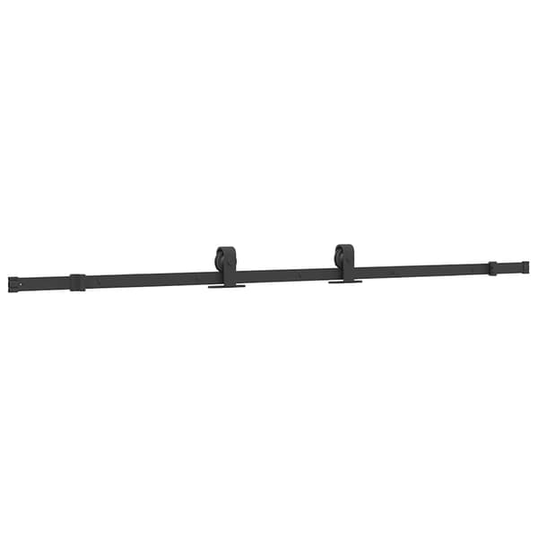 vidaXL Skydedør med monteringstilbehør sort 76x205 cm ESG-glas