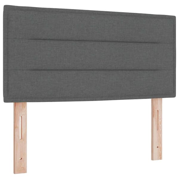 vidaXL Box spring seng med madras Mørkegrå 200 x 80 cm Polyester
