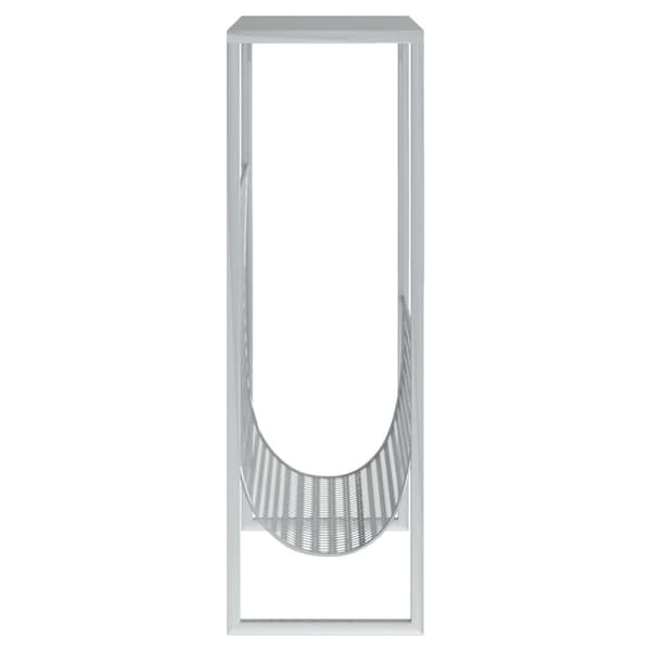 vidaXL Lehtiteline hopea 35x15x45 cm teräs