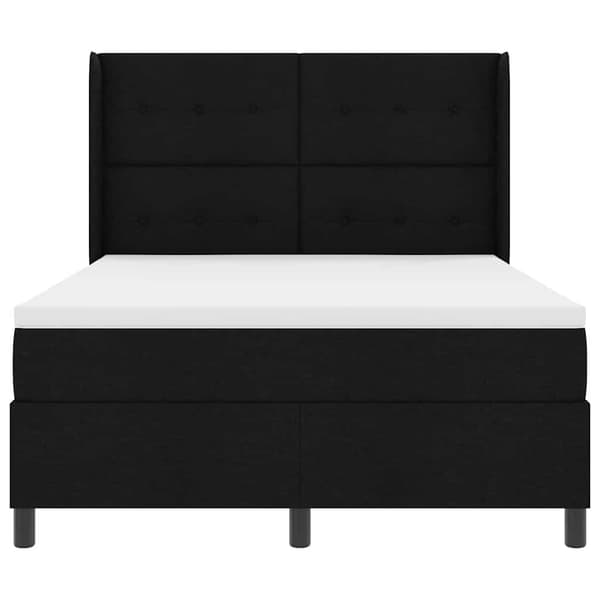 vidaXL Box spring seng med madras Sort 200 x 140 cm Stof