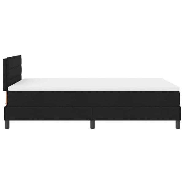vidaXL Box spring seng med madras Sort 120 x 190 cm Stof
