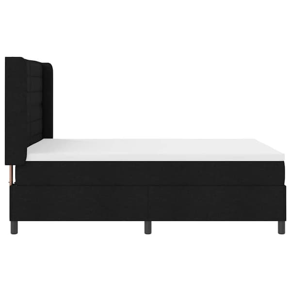 vidaXL Box spring seng med madras Sort 190 x 140 cm Stof