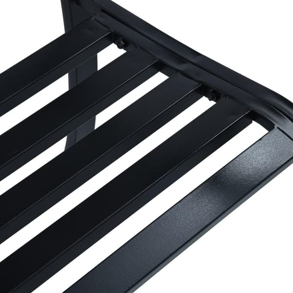 vidaXL Puutarhapenkki 125 cm musta teräs