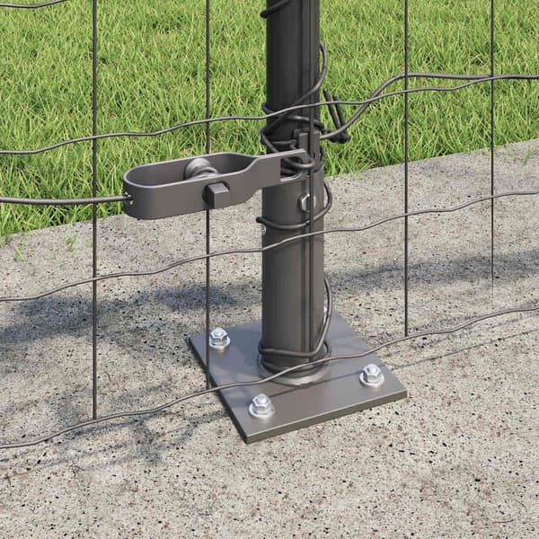 vidaXL Hegn med post Grå 0,4 x 50 m Stål og PVC
