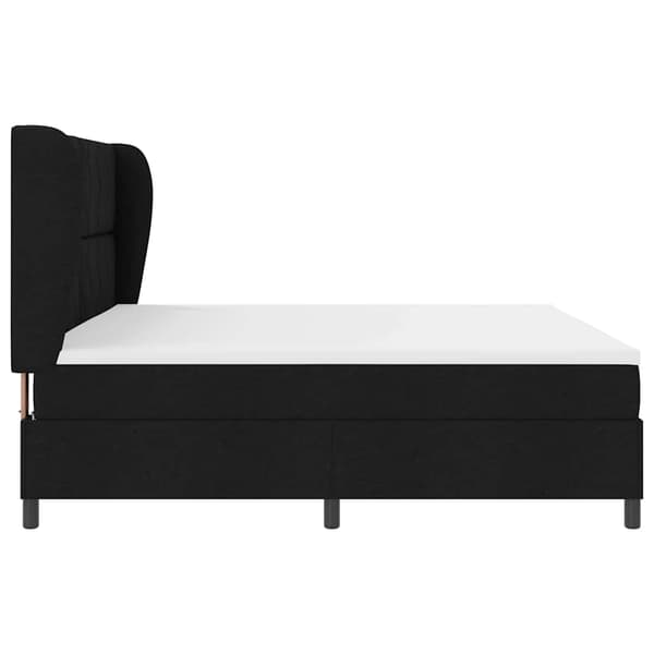 vidaXL Box spring seng med madras Sort 200 x 200 cm Stof