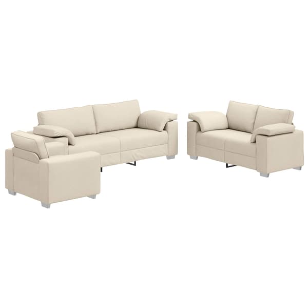 vidaXL Sofa 2 pcs Sort 219 x 80 x 82 cm Stof