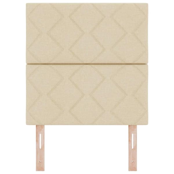 vidaXL Hovedgærde med hovedgærde Creme 80 cm Stof