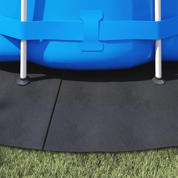 vidaXL Pool Bundark Sort Ø 428 cm Non-woven stof