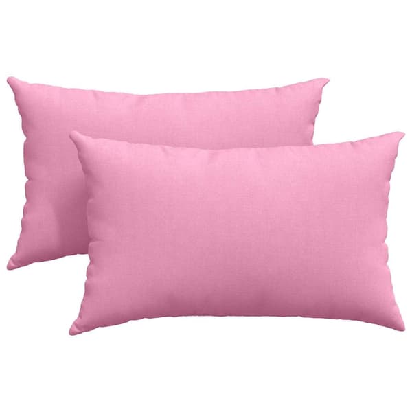 vidaXL Sofapuder 2 pcs Lyserød 50 x 30 cm Stof
