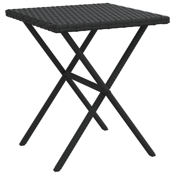 vidaXL liggestole 2 stk. med bord polyrattan sort