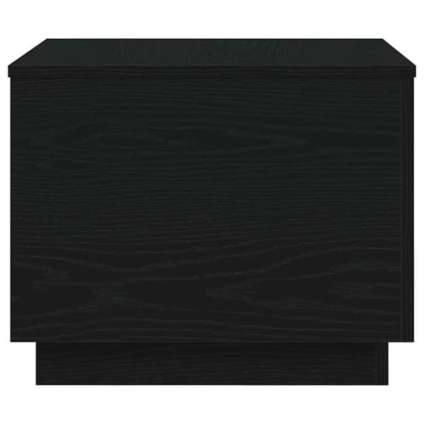 vidaXL sofabord med LED-lys 50x50x40 cm sort egetræsfarve