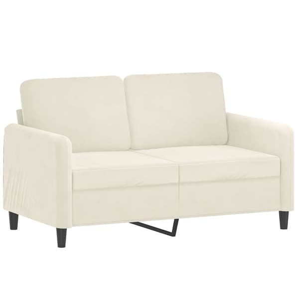 vidaXL sofasæt 3 dele velour cremefarvet