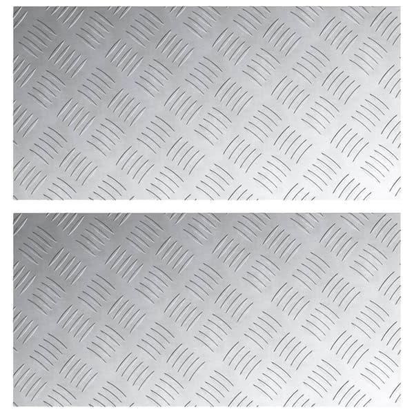 vidaXL Trappe Tread Rektangulær 2 pcs Sølv 60 x 30 cm Aluminium