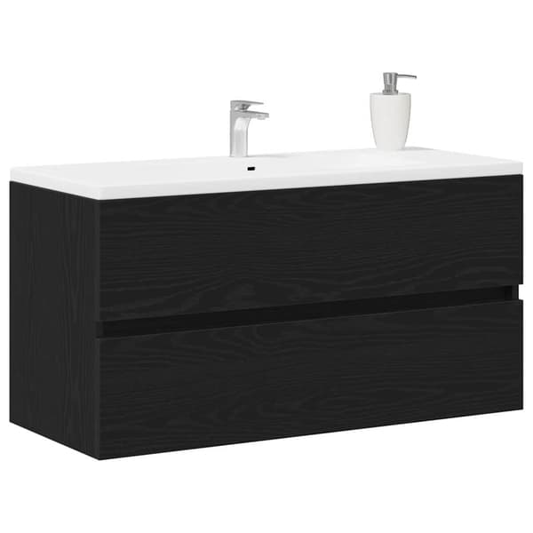 vidaXL underskab 90x38,5x45 cm konstrueret træ sort egetræ