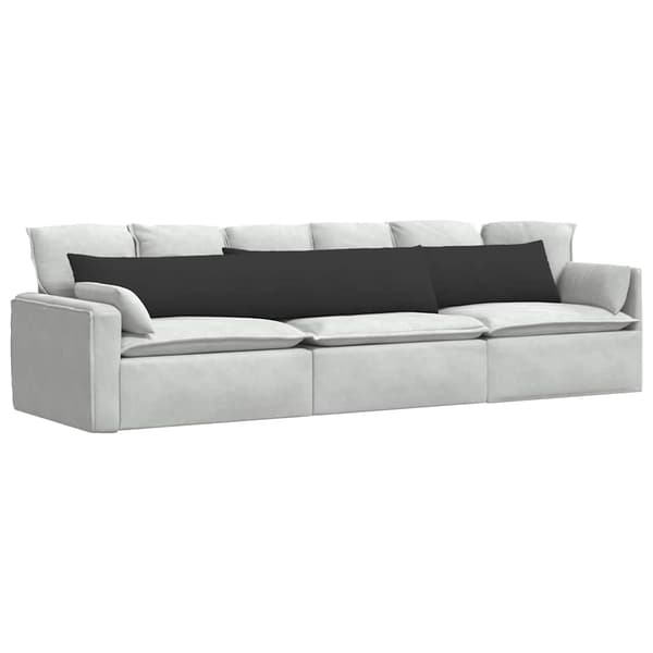 vidaXL Sofapuder 2 pcs Sort 200 x 40 cm Stof