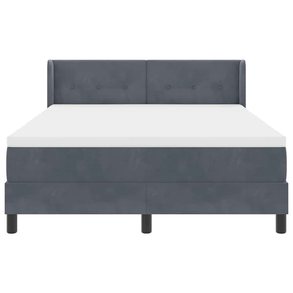 vidaXL Box spring seng med madras Mørkegrå 200 x 160 cm Polyester
