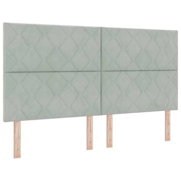vidaXL Box spring seng med madras Lysegrå 200 x 180 cm Polyester