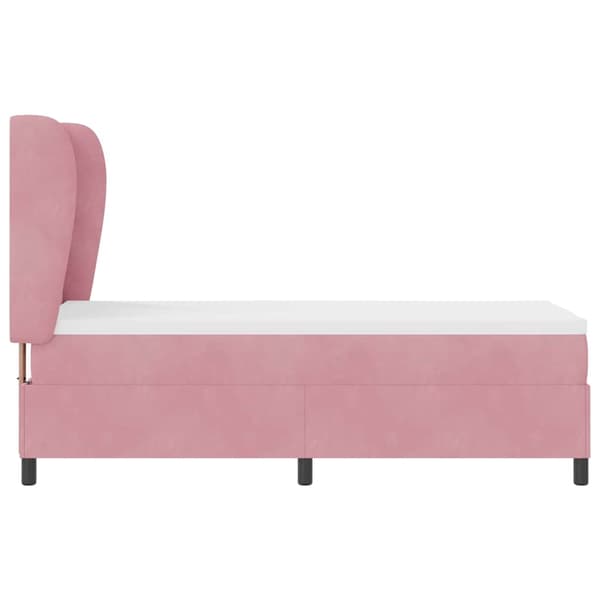vidaXL Box spring seng med madras Lyserød 200 x 80 cm Polyester