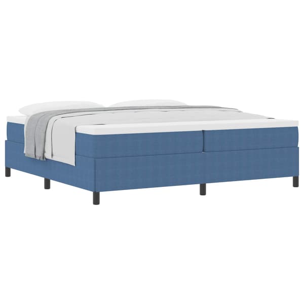 vidaXL Box spring seng Blå 200 x 200 cm Velourstof