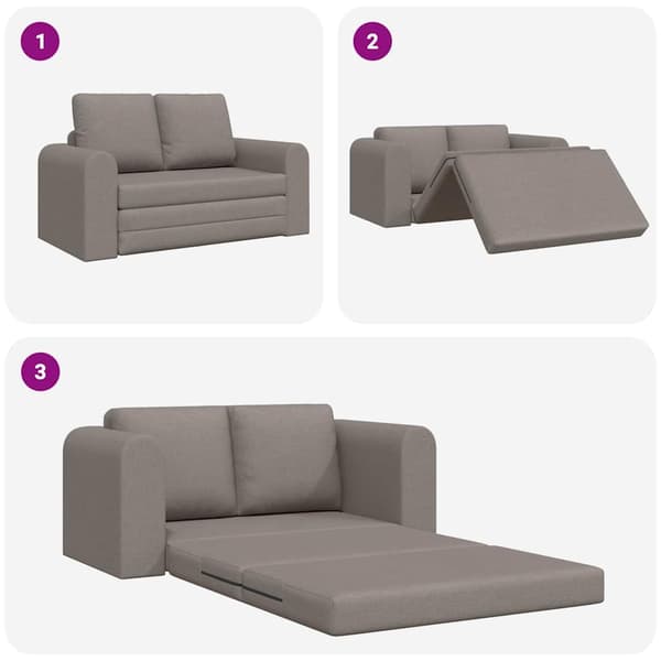 vidaXL Sovesofa 60cm Gråbrun Stof