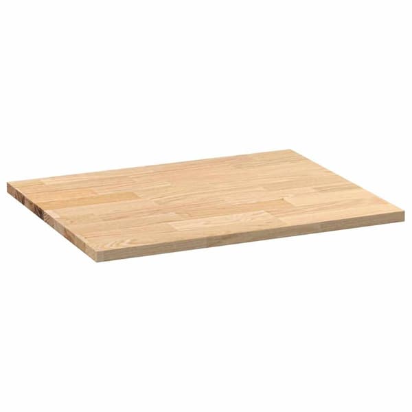 vidaXL køkkenbordplade 80x63,5x2,7 cm massivt egetræ rektangulær