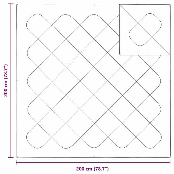 vidaXL 2-i-1 Dyne Hvid 200 x 200 cm Polyester
