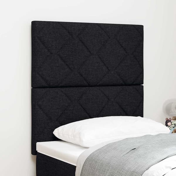 vidaXL Hovedgærde Sort 80 cm Stof