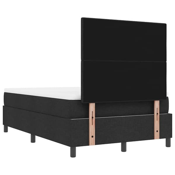 vidaXL Box spring seng med madras Sort 120 x 190 cm Stof