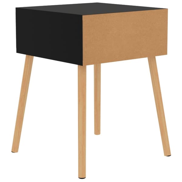 vidaXL sengeskab 40x40x56 cm spånplade sort højglans