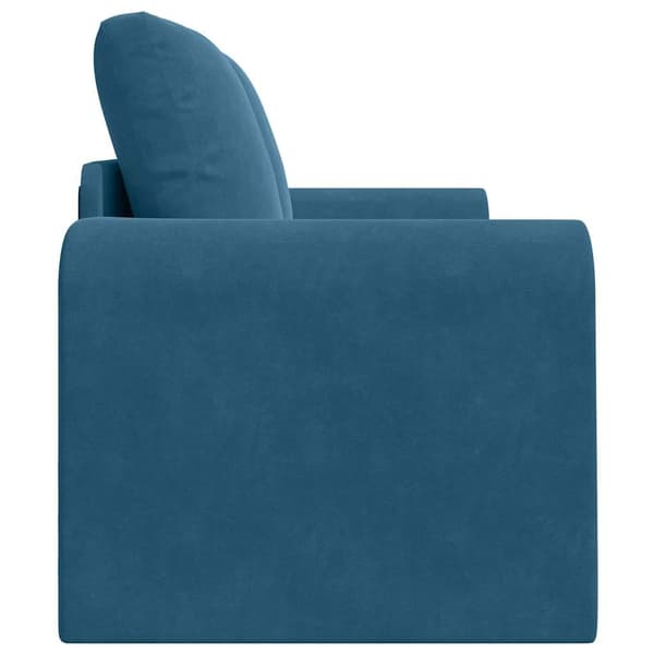 vidaXL Sovesofa 60cm Blå Fløjl