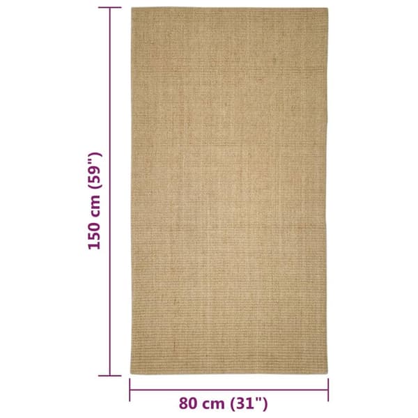 vidaXL Sisalmatto raapimispuulle 80x150 cm