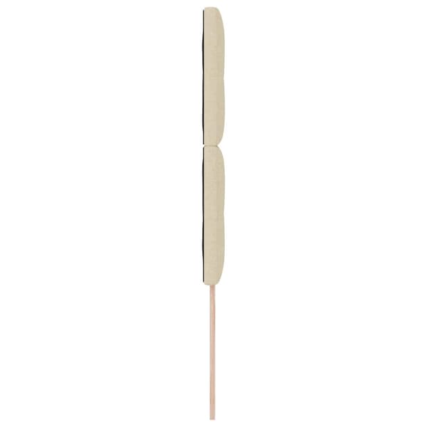 vidaXL Sengegavl Knapmontering Creme 80 cm Stof