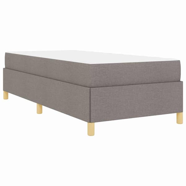 vidaXL Sengestel med madras Gråbrun 90 x 190 cm Stof