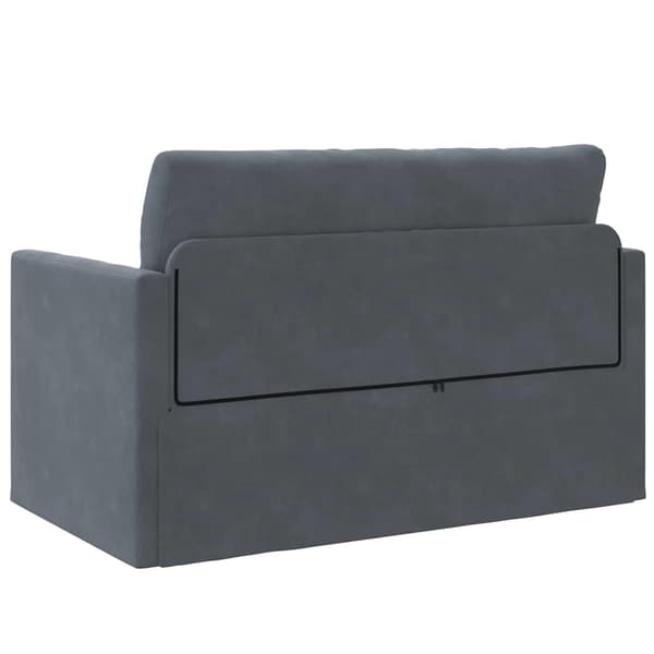 vidaXL Sovesofa 110cm Mørkegrå Fløjl