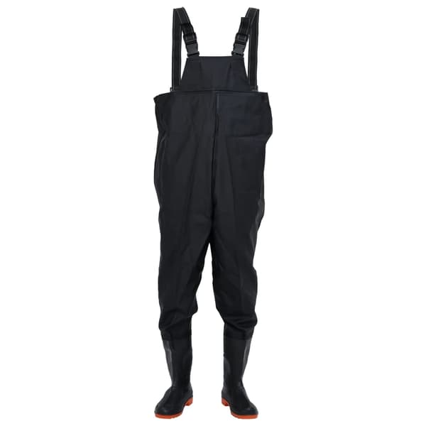 vidaXL waders med støvler str. 45 sort