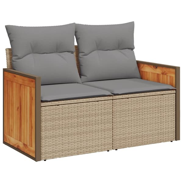 vidaXL sofasæt til haven 12 dele med hynder polyrattan beige