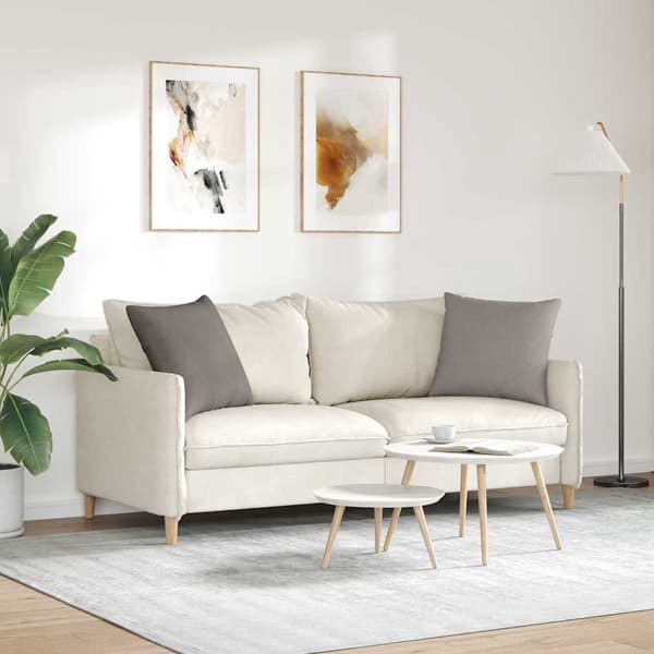 vidaXL Sofapuder 2 pcs Gråbrun 50 x 50 cm Stof