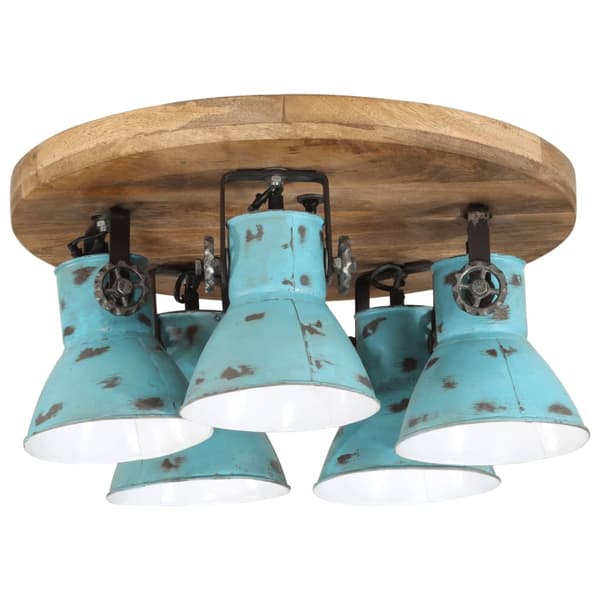 vidaXL loftlampe 25 W 35x35x25 cm E27 rustik blå