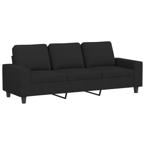 vidaXL sofasæt 3 dele stof sort