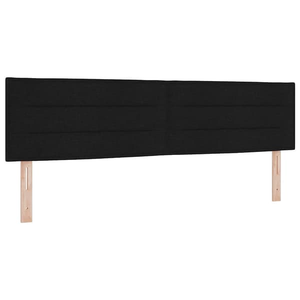 vidaXL Box spring seng med madras Sort 200 x 180 cm Polyester