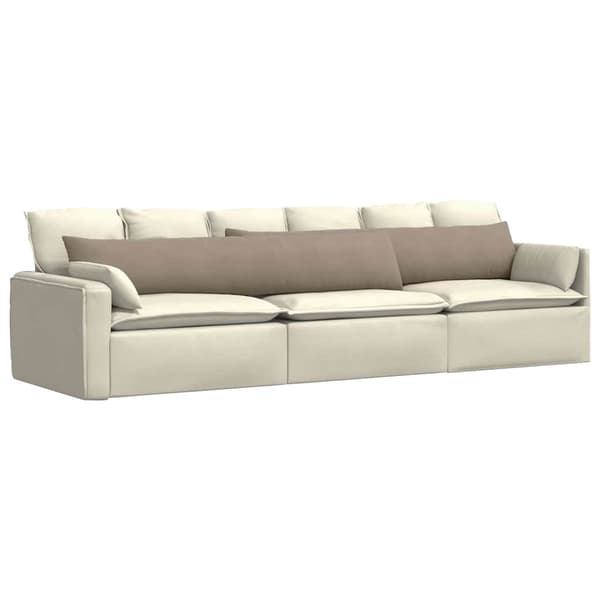 vidaXL Sofapuder 2 pcs Gråbrun 200 x 40 cm Stof