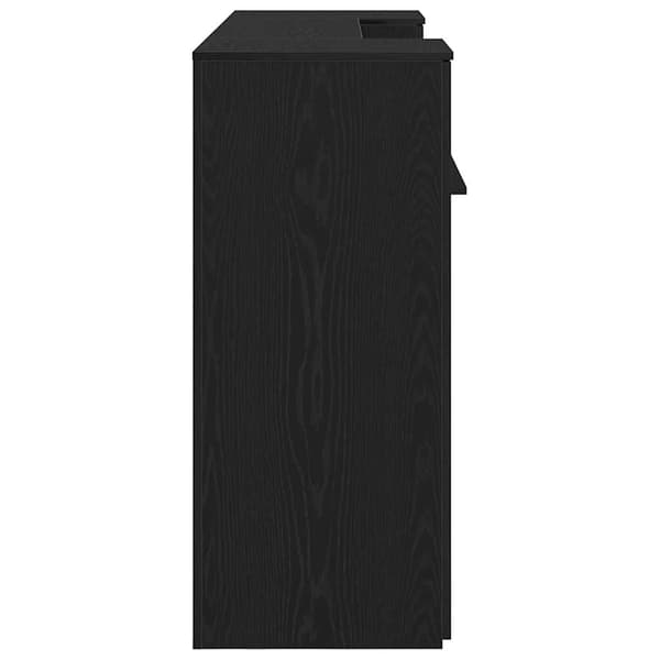 vidaXL receptionsdisk sort eg 200x50x103,5 cm konstrueret træ