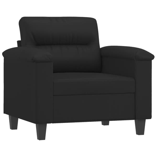 vidaXL lænestol 60 cm kunstlæder sort