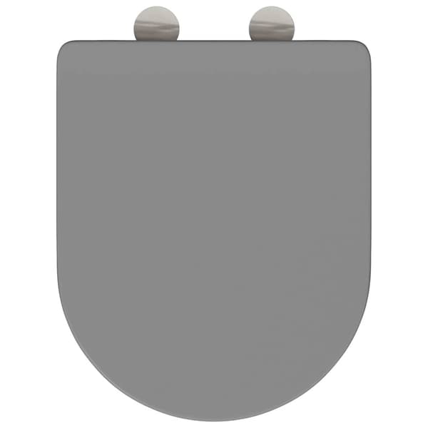 vidaXL WC-istuin Harmaa 47 x 36 x 3,4 cm Duroplast