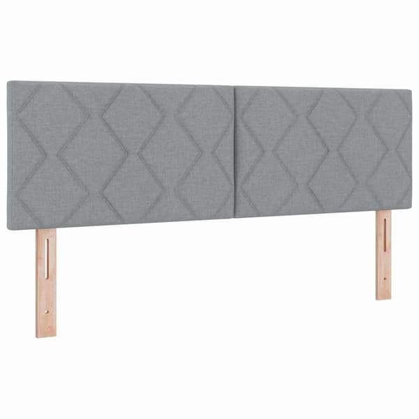 vidaXL Box spring seng med madras Lysegrå 190 x 140 cm Polyester