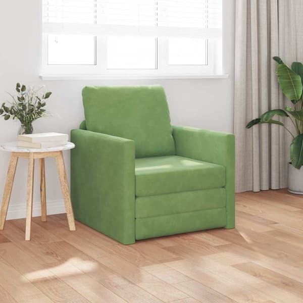 vidaXL Sovesofa 60cm Lys grøn Fløjl