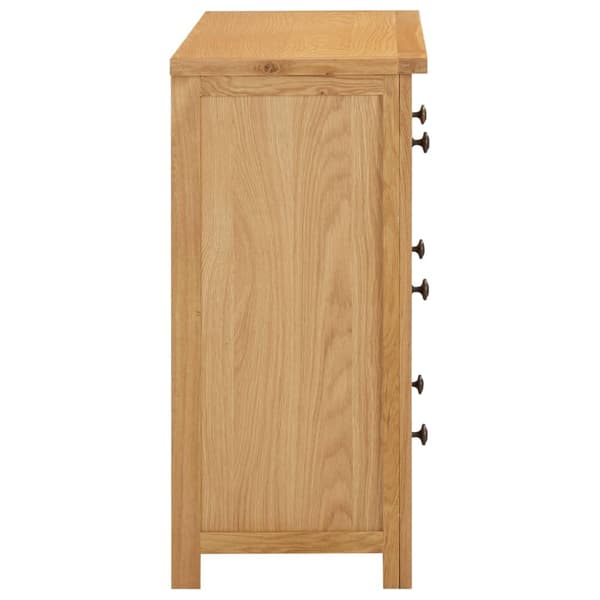 vidaXL kommode 80x35x75 cm massivt egetræ