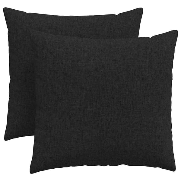 vidaXL Sofapuder 2 pcs Sort 45 x 45 cm Stof